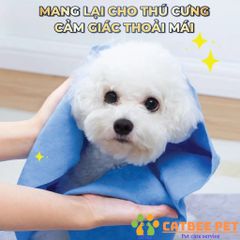 Khăn tắm chó mèo Clean Cham siêu thấm hút - Khăn lau đa năng, siêu thấm đa công dụng