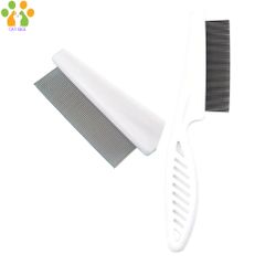 LƯỢC CHẢI VE RẬN LƯỠI INOX CHO CHÓ MÈO - Lược Chải Ve Rận Bọ Chét , gỡ rối lông cho chó mèo