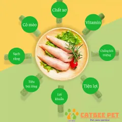 Thanh Cỏ Mèo 30g - Đồ ăn khô cho mèo 6 Que - Giúp tiêu búi lông, sạch và khỏe răng, bổ sung vitamin
