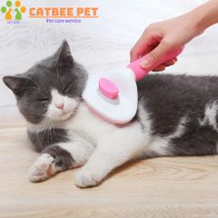 Lược chải lông cao cấp giành cho chó,mèo có nút bấm tiện lợi giúp tách lông tự động