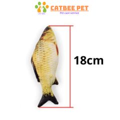 Đồ chơi cho mèo Cá nhồi bông 3D kèm túi catnip dành cho mèo giúp mèo vui chơi giảm stress