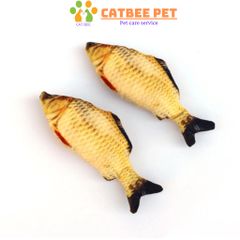 Đồ chơi cho mèo Cá nhồi bông 3D kèm túi catnip dành cho mèo giúp mèo vui chơi giảm stress