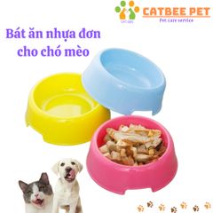 Bát Ăn Đơn Tròn Cho Chó Mèo - Bằng Nhựa - Loại Tốt