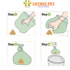 [Combo 5-10-20] Túi Nilon dọn phân,rác cho chó mèo - 1 Cuộn 15 túi siêu dai, tiện lợi