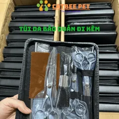 Bộ kéo cắt tỉa lông cho chó mèo (3 kéo, 1 lược) - Dụng cụ làm đẹp cho thú cưng tại nhà