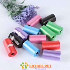 [Combo 5-10-20] Túi Nilon dọn phân,rác cho chó mèo - 1 Cuộn 15 túi siêu dai, tiện lợi