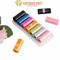 [Combo 5-10-20] Túi Nilon dọn phân,rác cho chó mèo - 1 Cuộn 15 túi siêu dai, tiện lợi