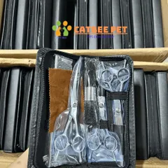 Bộ kéo cắt tỉa lông cho chó mèo (3 kéo, 1 lược) - Dụng cụ làm đẹp cho thú cưng tại nhà