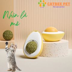 Viên Cỏ Bạc Hà Gắn Tường Giảm Stress Cho Mèo Hình Quả Trứng