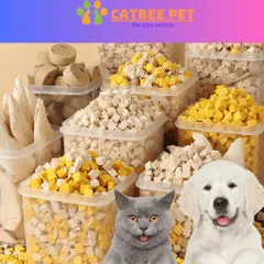 [100g,200g,500g] Viên sấy khô cho chó và mèo-Gà viên-Cỏ mèo-Gan viên-Lòng đỏ trứng bổ sung dinh dưỡng (loại 1)
