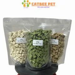 [100g,200g,500g] Viên sấy khô cho chó và mèo-Gà viên-Cỏ mèo-Gan viên-Lòng đỏ trứng bổ sung dinh dưỡng (loại 1)