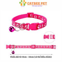 Combo vòng cổ cho chó mèo,có chuông lục lạc,thiết kế khóa bấm dễ sử dụng (chọn màu theo yêu cầu)