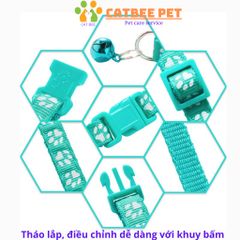 Combo vòng cổ cho chó mèo,có chuông lục lạc,thiết kế khóa bấm dễ sử dụng (chọn màu theo yêu cầu)