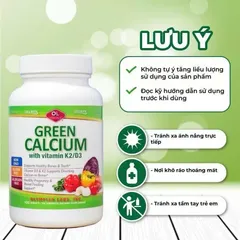 (Mỹ) Viên Canxi & Magie Hữu Cơ Kèm Vitamin D3K2 Olympian Labs Green Calcium Hỗ Trợ Phòng Ngừa Loãng Xương, Tốt Cho Mẹ Bầu Sau Sinh