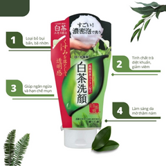 Sữa Rửa Mặt Trà Xanh Shirochasou Rohto 120g- Hàng Nhật nội địa