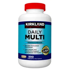 Viên uống Vitamin Tổng Hợp Kirkland Signature Daily Multi 500 viên - Hỗ Trợ Sức Khỏe Toàn Diện - S/P Chuẩn Mỹ