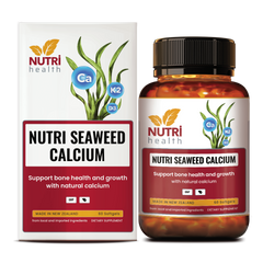 Viên Uống Canxi Hữu Cơ Tảo Biển Nutri Seaweed Calcium 60 Viên - Hỗ Trợ Xương Chắc Khỏe, Vitamin D3 K2, Sản Xuất New Zealand