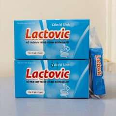 Men vi sinh LACTOVIC bổ sung lợi khuẩn và kẽm - Hộp 30 gói thơm ngon cho bé