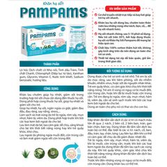 Khăn lau hạ sốt PamPams cho bé (thành phần thảoo dượcc nhập khẩu)
