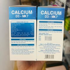 Calci Nano K2 dễ hấp thu - CALCIUM D3 MK7 mẫu mới