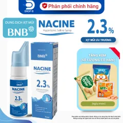 (Chính hãng) DUNG DỊCH XỊT MŨI ƯU TRƯƠNG [BNB NACINE HYPERTONIC SALINE SPRAY ]-C 70ml - saline -ưu trương -2.3%
