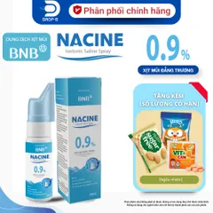 (Chính hãng) Dung dịch xịt mũi 0.9%  [TPBVSK Silver Saline Baby] - [NACINE Isotonic Saline Spray ] 70m