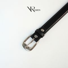 Thắt Lưng Da Bò Bản Nhỏ 2.4cm Dây Nịt Phong Cách Tối Giản Unisex Khóa Hợp Kim TL Terra 01