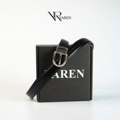 Thắt Lưng Da Bò Bản Nhỏ 2.3cm VAREN AMOR Dây Nịt Unisex Nam Nữ Cao Cấp Bền Bỉ TL002 AM