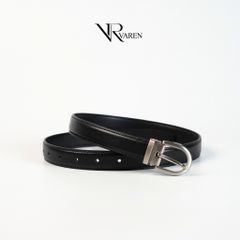 Thắt Lưng Da Bò Bản Nhỏ 2.3cm VAREN AMOR Dây Nịt Unisex Nam Nữ Cao Cấp Bền Bỉ TL002 AM