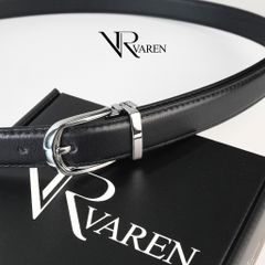 Thắt Lưng Bản Nhỏ Da Bò Nappa VAREN Haza Belt- Dây Nịt Bản 2.3cm Da Bò Cao Cấp Unisex Hz01