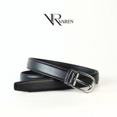 Thắt Lưng Bản Nhỏ Da Bò Nappa VAREN Haza Belt- Dây Nịt Bản 2.3cm Da Bò Cao Cấp Unisex Hz01