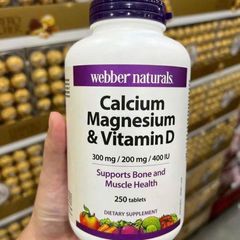 Canxi Magie & Vitamin D Webber Naturals Canada 250 viên