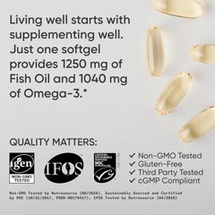 Sport Research Bổ Sung Omega - 3, tăng cường sức khỏe tim mạch, cải thiện trí nhớ, sản xuất tại Mỹ