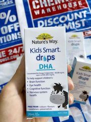 Nature's Way Kids Smart Drops DHA 20 mL - Bổ sung DHA & EPA - Thúc Đẩy Sự Phát Triển Toàn Diện của Não Bộ - Hệ Thần Kinh & Thị Lực cho Trẻ - S/P Nhập Khẩu