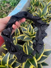 Cài tóc vải nhún đính hạt