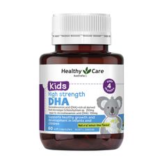 Viên DHA cho Trẻ Từ 4 Tháng Tuổi - Healthy Care Kids High Strength DHA 60 viên - Hỗ Trợ Phát Triển cho Não Bộ - S/P Chuẩn Úc