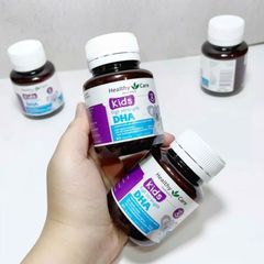 Viên DHA cho Trẻ Từ 4 Tháng Tuổi - Healthy Care Kids High Strength DHA 60 viên - Hỗ Trợ Phát Triển cho Não Bộ - S/P Chuẩn Úc