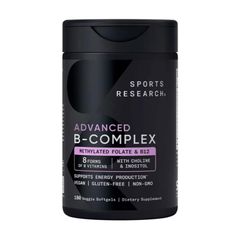 Viên uống bổ sung Vitamin B Sports Research Advanced B-Complex 180 viên 