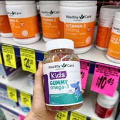 Kẹo Gum Dẻo Omega-3 cho Trẻ Từ 2 Tuổi Trở Lên - Healthy Care Kids Gummy Omega-3 250 viên - Hỗ Trợ Phát Triển Trí Tuệ - S/P Chuẩn Úc