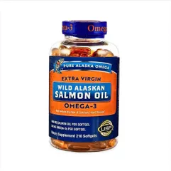 Dầu Cá Hồi, hỗ trợ sức khẻ tim mạch, mắt và não bộ - Pure Alaska Omega Wild Alaskan Salmon Oil 1000mg (210 viên)