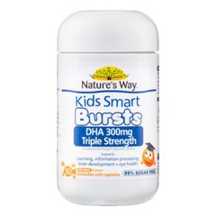 Viên uống DHA 300 mg Nature's Way Kids Smart Bursts DHA 300 mg Triple Strength 60 viên - Nâng Cao Khả Năng Tập Trung & Nhận Thức ở Trẻ