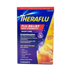Hỗ trợ cảm ban đêm Theraflu Flu Relief Max Strength Nighttime 6 gói.cua my