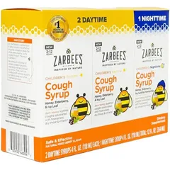Siro giảm ho cho trẻ 2-12 tuổi Zarbee’s Cough Syrup 2 Daytime +1 Nighttime 118ml set 3 chai