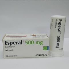 Viên cai rượu Esperal 500mg Pháp hỗ trợ điều tri cho người gặp tình trạng nghiện rượu và những người cai rượu, chống tái nghiện rượu