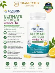Hàng Mỹ - Nordic Naturals Ultimate Omega With D3 + K2 60 Viên - Omega 3 Thực Vật Hỗ Trợ Tim Mạch Não Bộ Xương Khớp d3k2