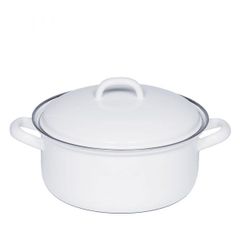 Nồi Dáng Thấp Kèm Nắp RIESS WEISS 0130-033 20cm 2L Trắng