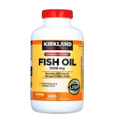 Dầu Cá Kirkland Signature Fish Oil 1000 mg 400 viên - Hỗ Trợ Sức Khỏe Tìm Mạch/Thị Lực/Não Bộ - SP Chuẩn Mỹ
