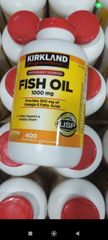 Dầu Cá Kirkland Signature Fish Oil 1000 mg 400 viên - Hỗ Trợ Sức Khỏe Tìm Mạch/Thị Lực/Não Bộ - SP Chuẩn Mỹ