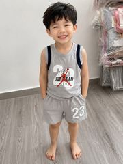 Bộ ba lỗ thể thao jordan cotton mùa hè mát mẻ thoáng khí cho bé trai