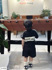 Bộ thun cotton thể thao cho bé trai mùa hè phong cách boy phố mặc di chơi